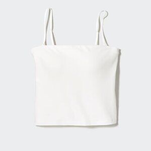 Uniqlo AIRism White Tank Top Tube Top Cropped Bra Tank